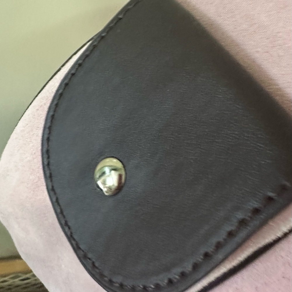 Pink Suede Style Cross Body Bag Purse - Picture 5 of 8